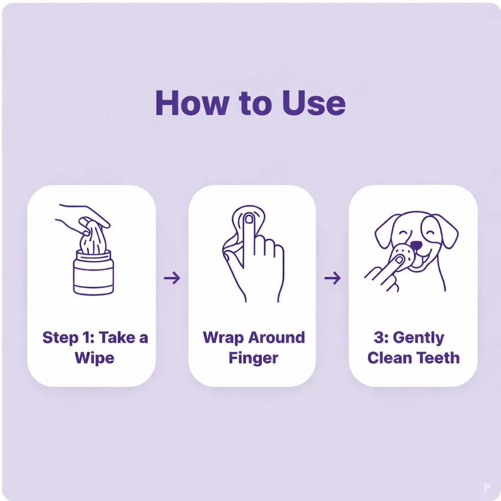 Pet cleaning finger wet wipes