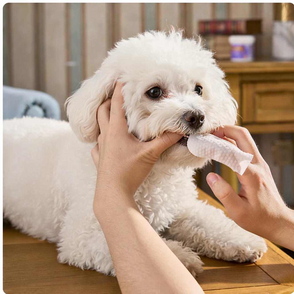 Pet cleaning finger wet wipes