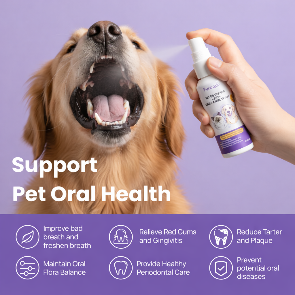 Dental Pet Spray by Furaqua | Veterinarian Recommended 🏆